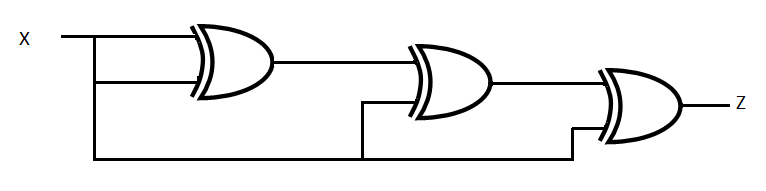 Output of the following circuit is