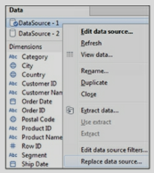 How to change/replace the data source after developing visualizations or dashboard?