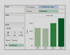 How is visualization created in Tableau?