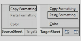 How to make sure that all the sheets have the same look and feel?